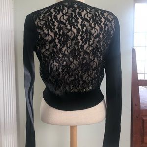 Black lace cardigan